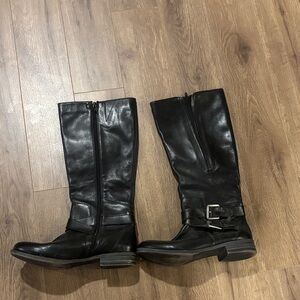 Rusty Black Leather Upper Boots